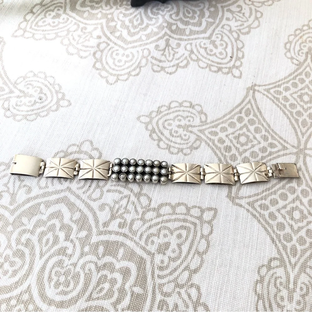 Vintage Pearl & 925 Silver Bracelet